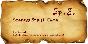 Szentgyörgyi Emma névjegykártya