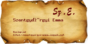 Szentgyörgyi Emma névjegykártya